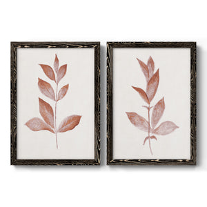 Red Leaf I - Premium Framed Canvas 2 Piece Set - Ready to Hang