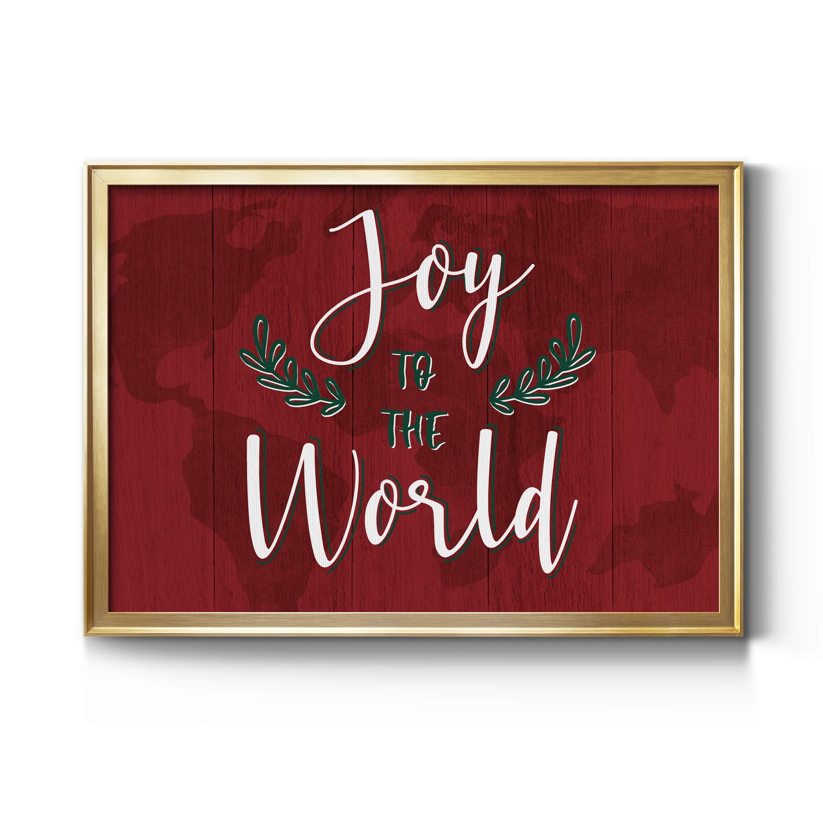 Joy to the World - Modern Framed Canvas Print