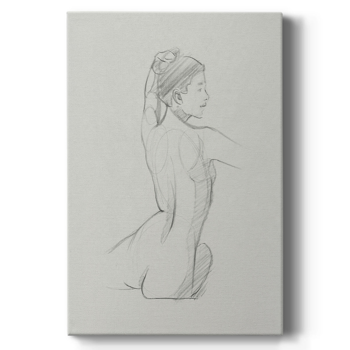 Female Back Sketch II - Canvas Art Print