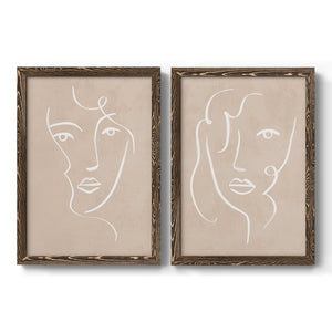 Curly Face I - Barnwood Framed Canvas Set
