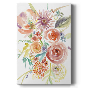 Floating Florals II Premium Gallery Wrapped Canvas - Ready to Hang
