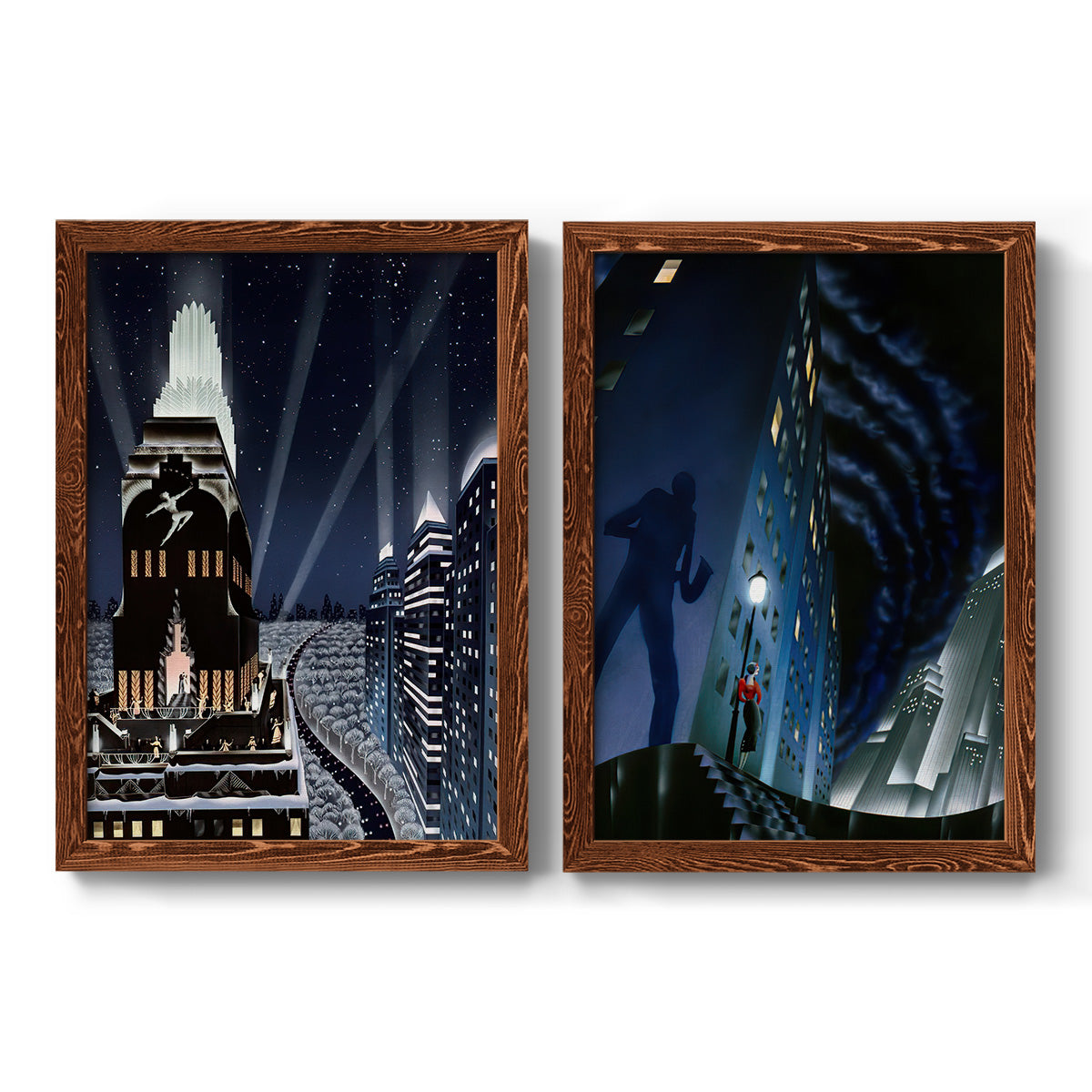 Rooftop Serenade - Premium Framed Canvas 2 Piece Set - Ready to Hang