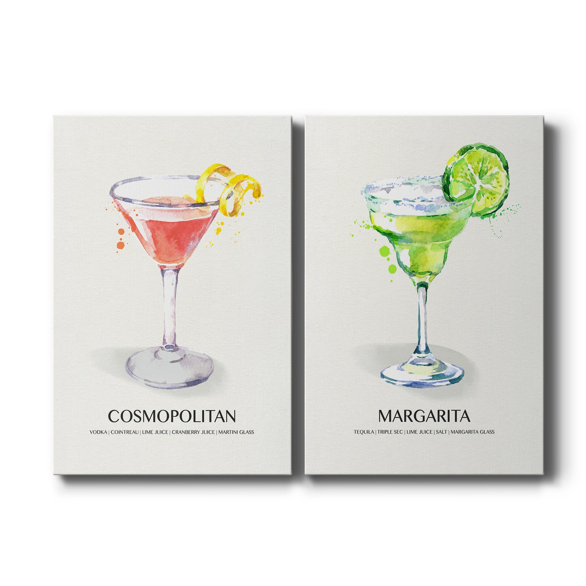 Cosmopolitan Premium Gallery Wrapped Canvas - Ready to Hang - Set of 2 - 8 x 12 Each
