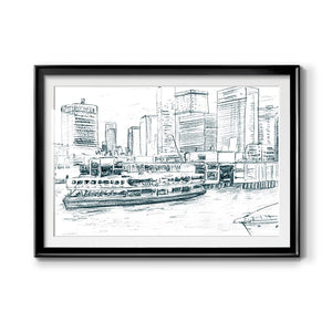 Ferryboats IV - Modern Framed Art Print