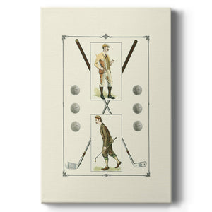 Golfers: H. Hutchinson & John Ball - Canvas Art Print