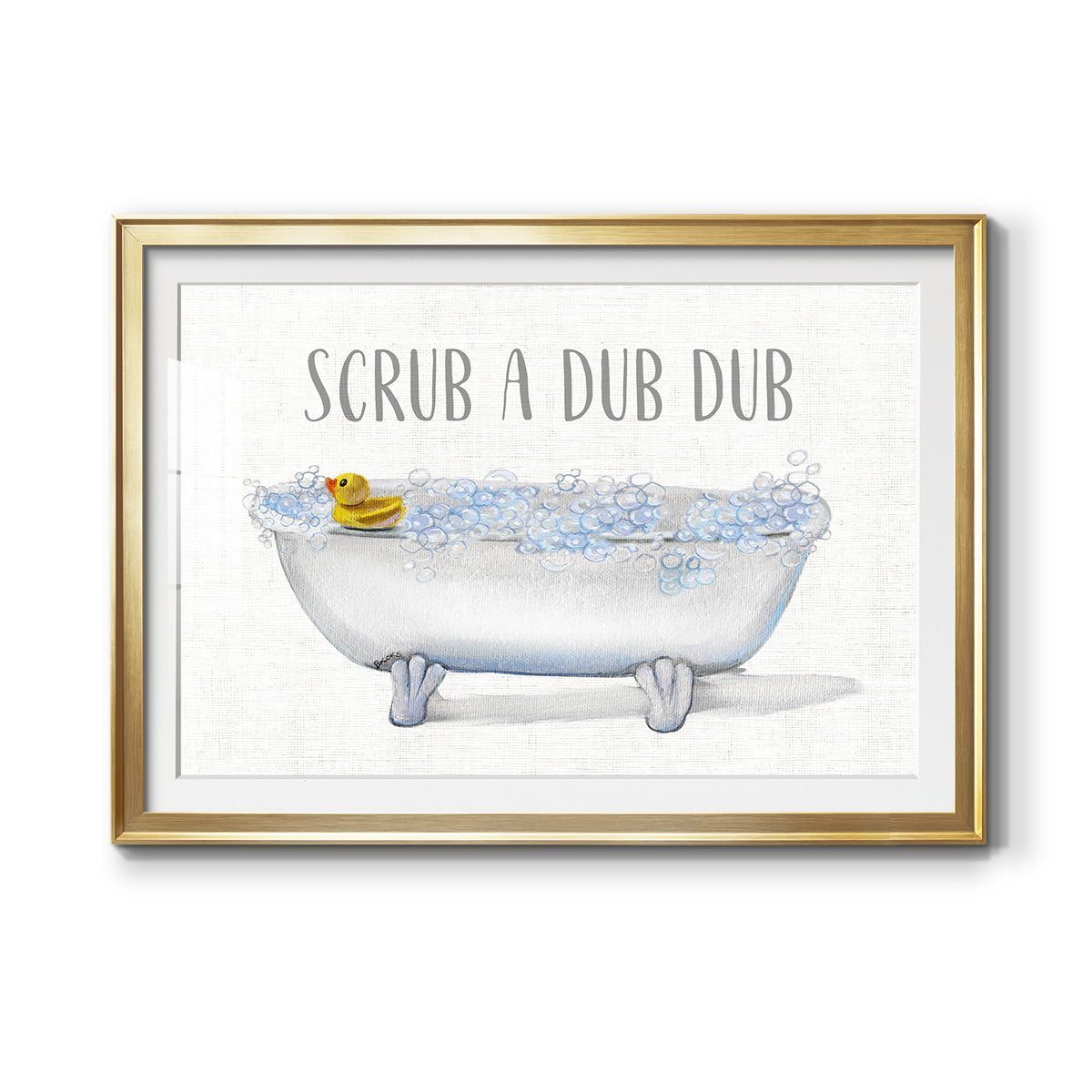 Scrub A Dub - Modern Framed Art Print