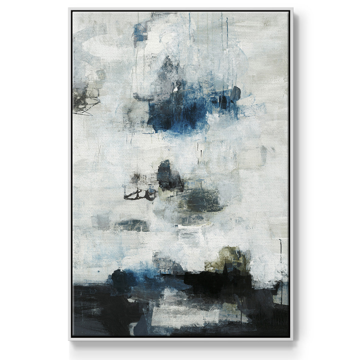 Black & Blue - Framed Premium Gallery Wrapped Canvas L Frame - Ready to Hang