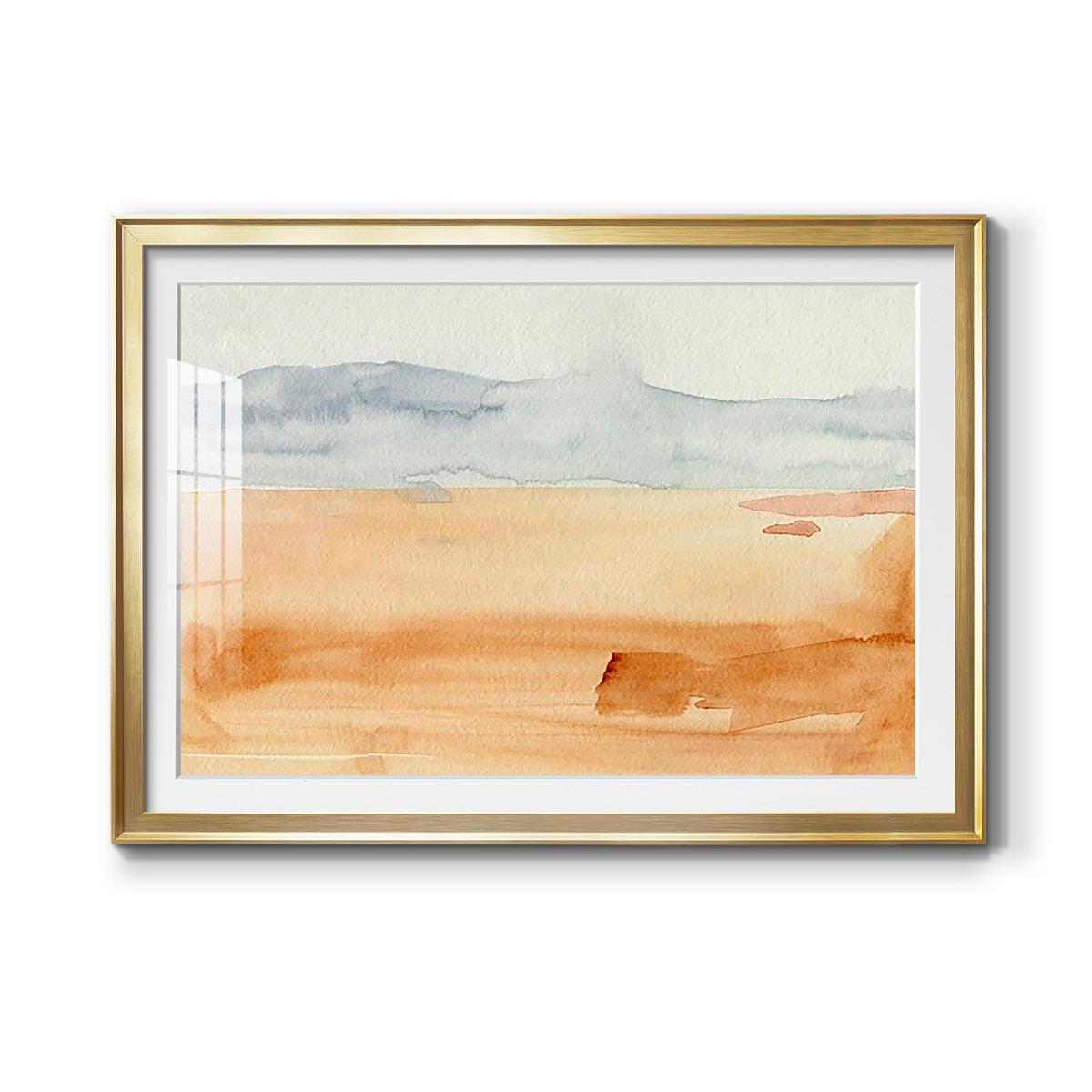 Ash Blue Horizon II - Modern Framed Art Print