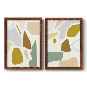 Pastel Splotches I - Barnwood Framed Canvas Set