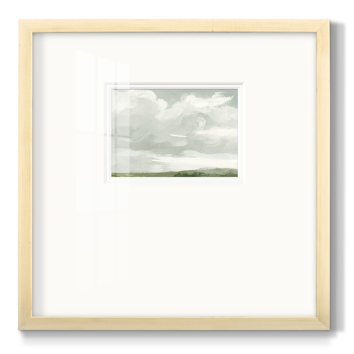Gray Stone Sky III Premium Framed Print Double Matboard