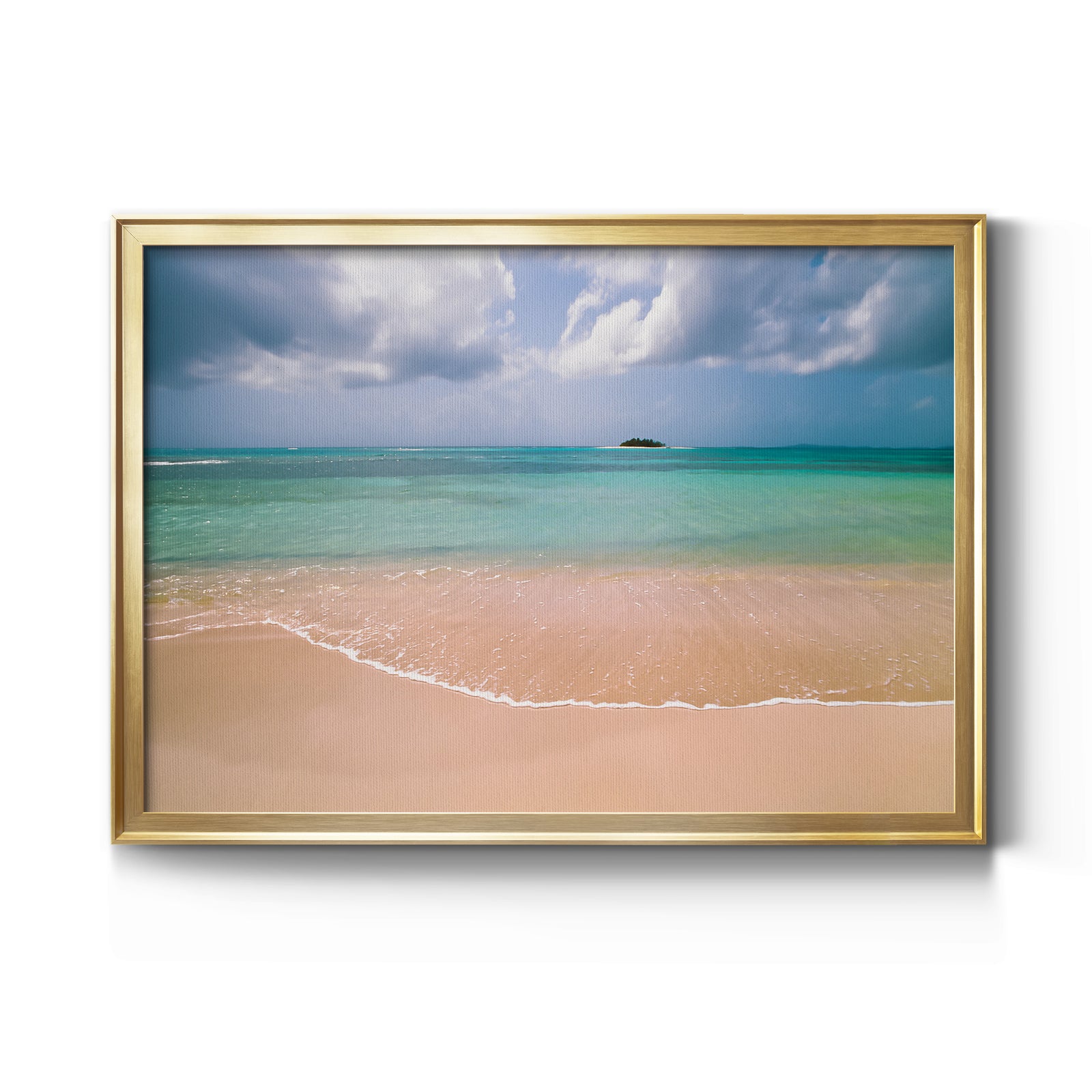 Clear Beach - Modern Framed Canvas Print