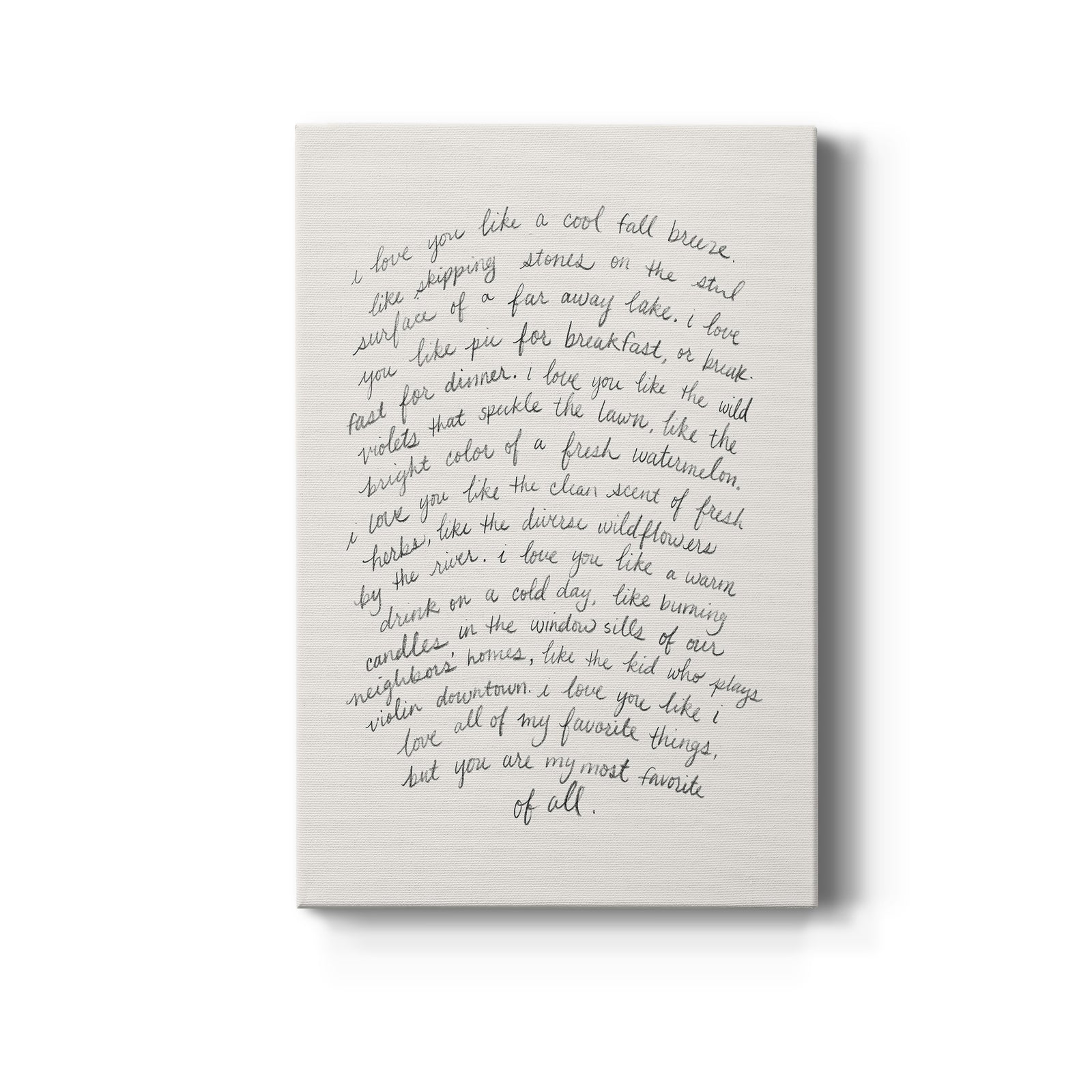 Letter to a Lover II - Canvas Art Print