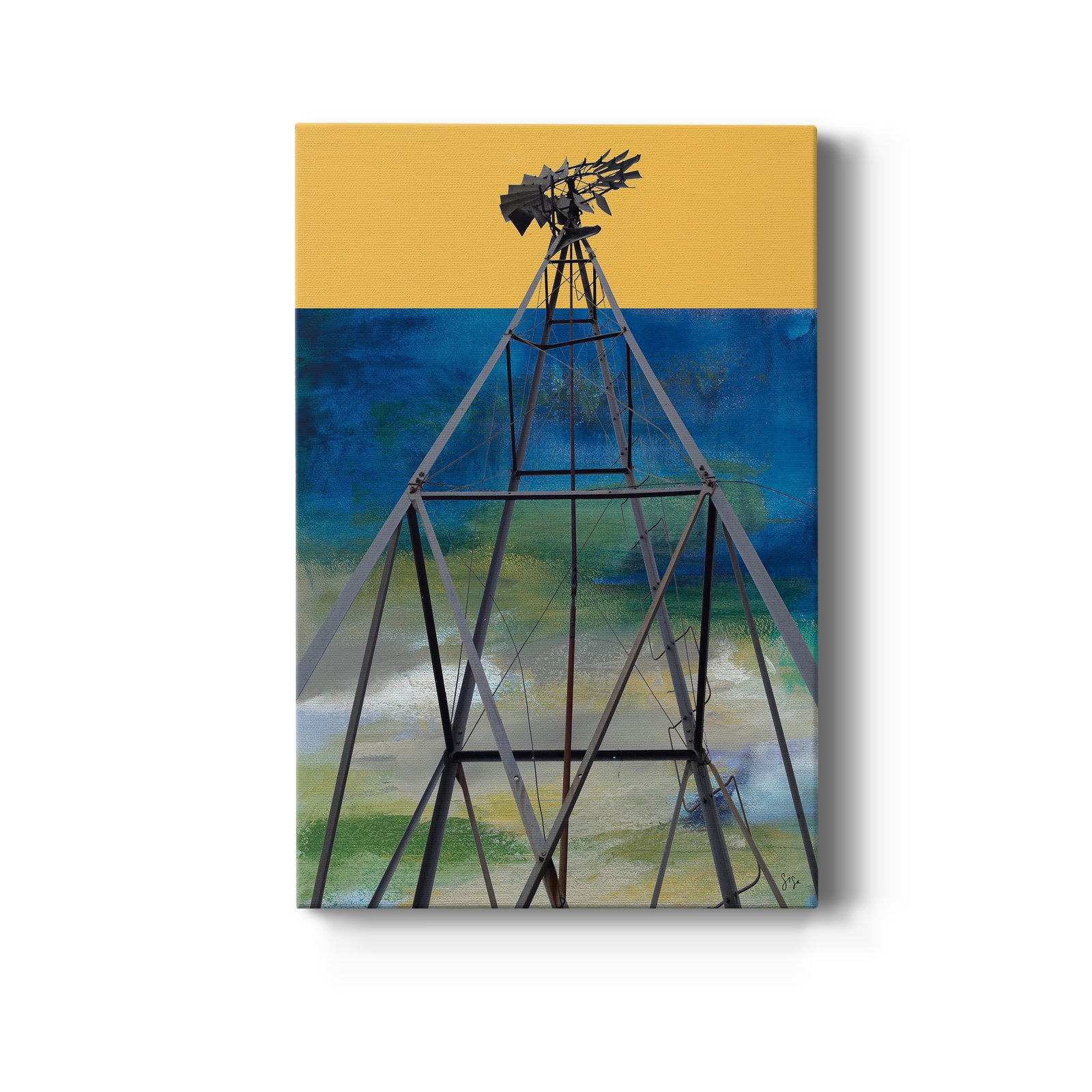 Windmill Abstract - Canvas Art Print