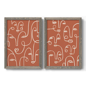 Connected Expressions I - Barnwood Framed Canvas Set