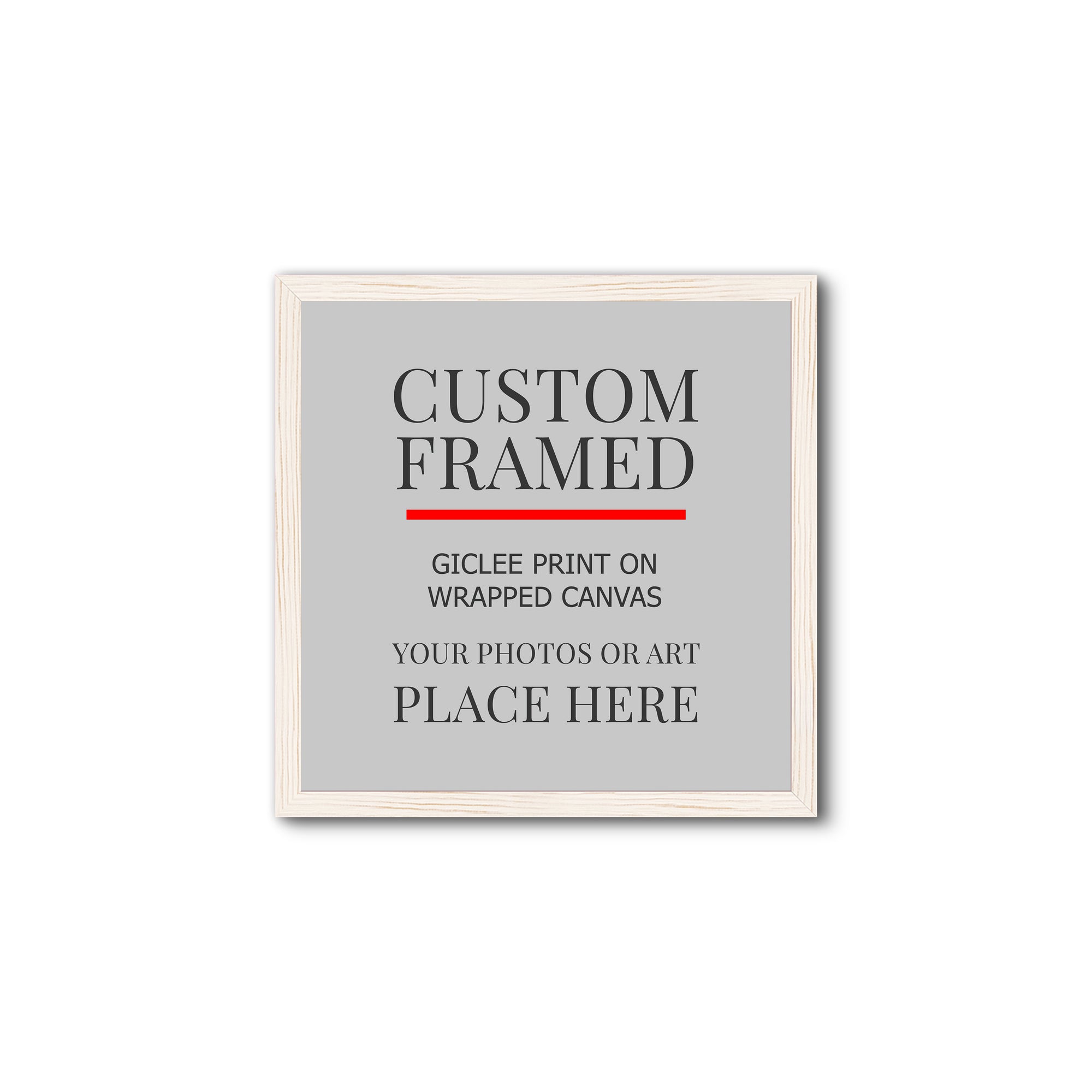 Square Custom Rustic Frames - Gallery Wrapped Canvas or Prints