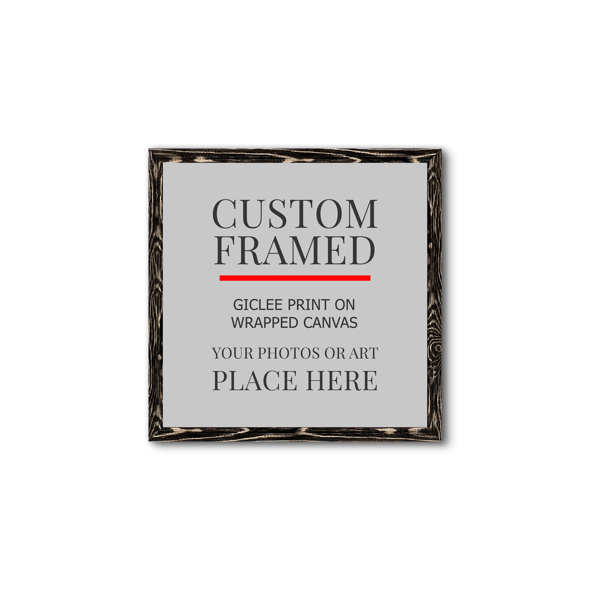 Square Custom Rustic Frames - Gallery Wrapped Canvas or Prints