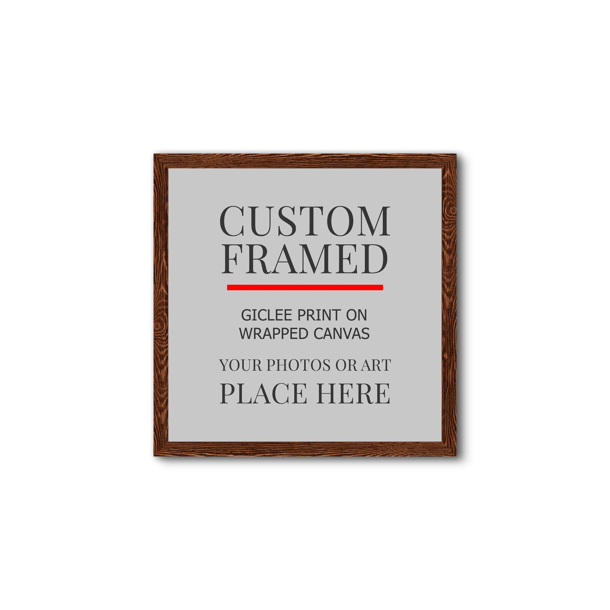 Square Custom Rustic Frames - Gallery Wrapped Canvas or Prints