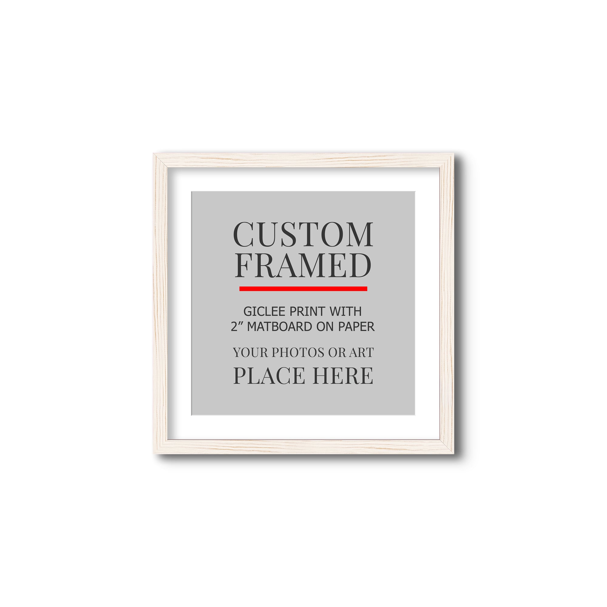 Square Custom Rustic Frames - Gallery Wrapped Canvas or Prints