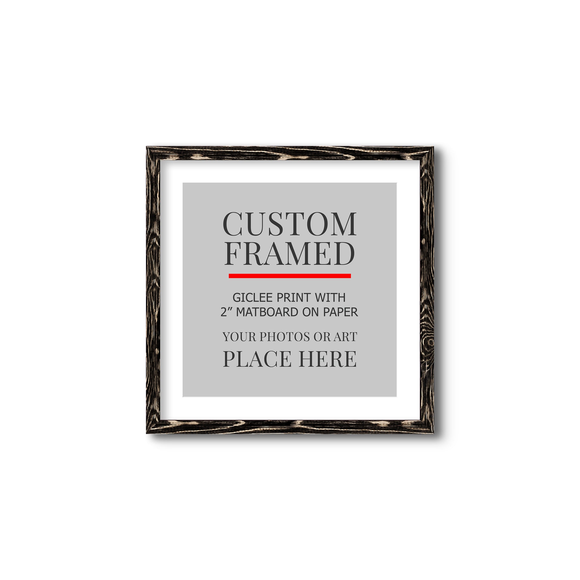 Square Custom Rustic Frames - Gallery Wrapped Canvas or Prints