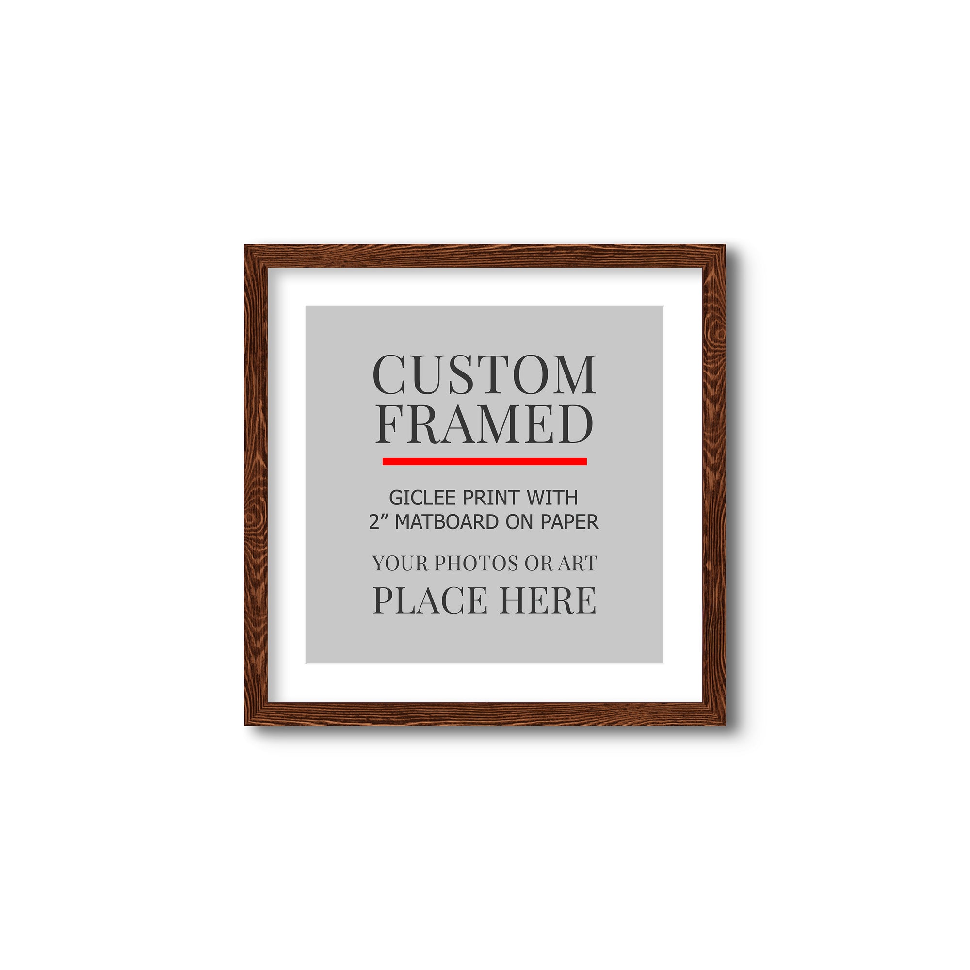 Square Custom Rustic Frames - Gallery Wrapped Canvas or Prints