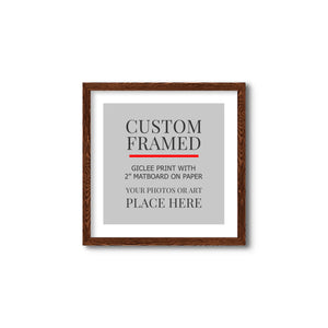 Square Custom Rustic Frames - Gallery Wrapped Canvas or Prints
