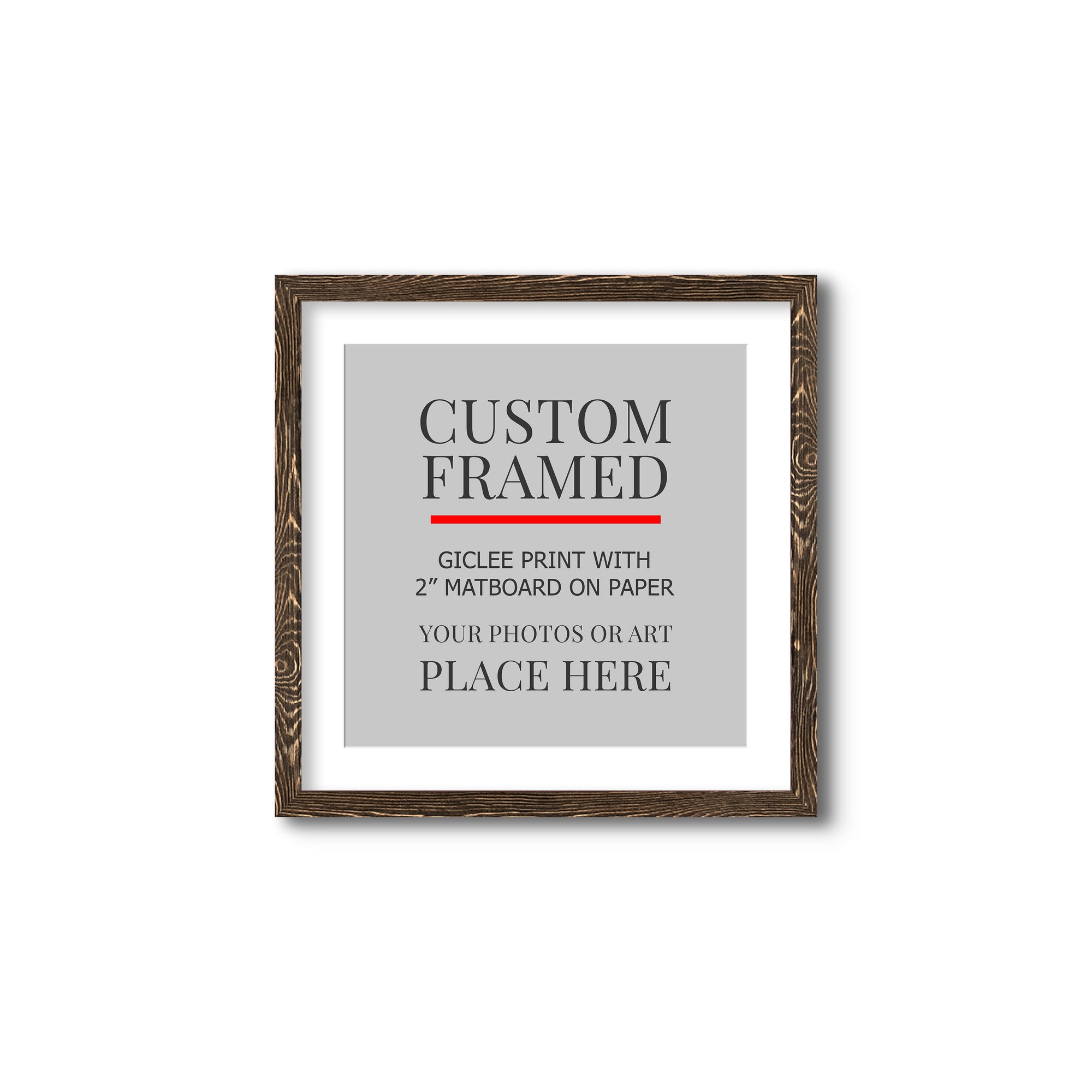 Square Custom Rustic Frames - Gallery Wrapped Canvas or Prints