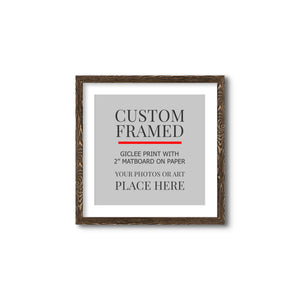 Square Custom Rustic Frames - Gallery Wrapped Canvas or Prints
