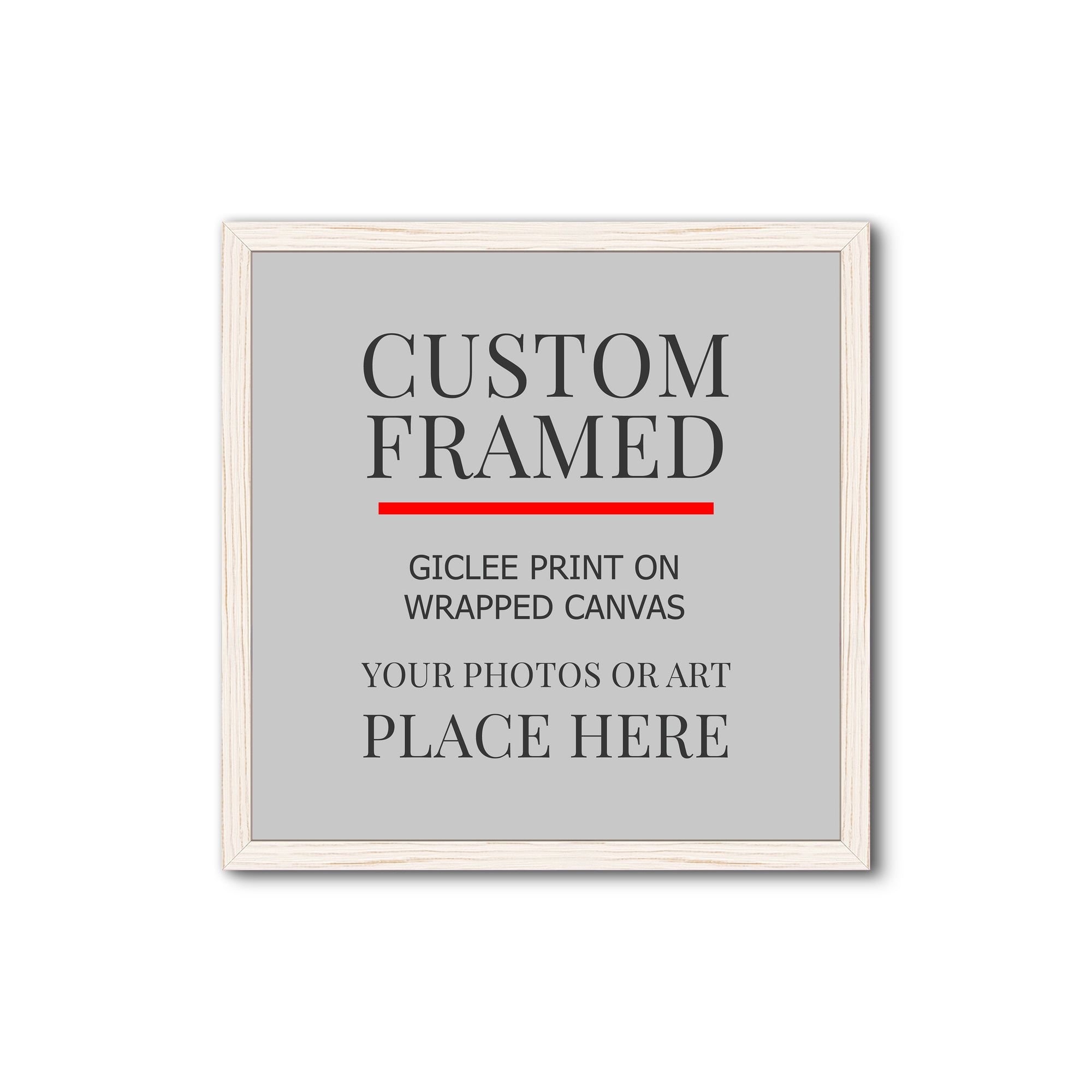 Square Custom Rustic Frames - Gallery Wrapped Canvas or Prints