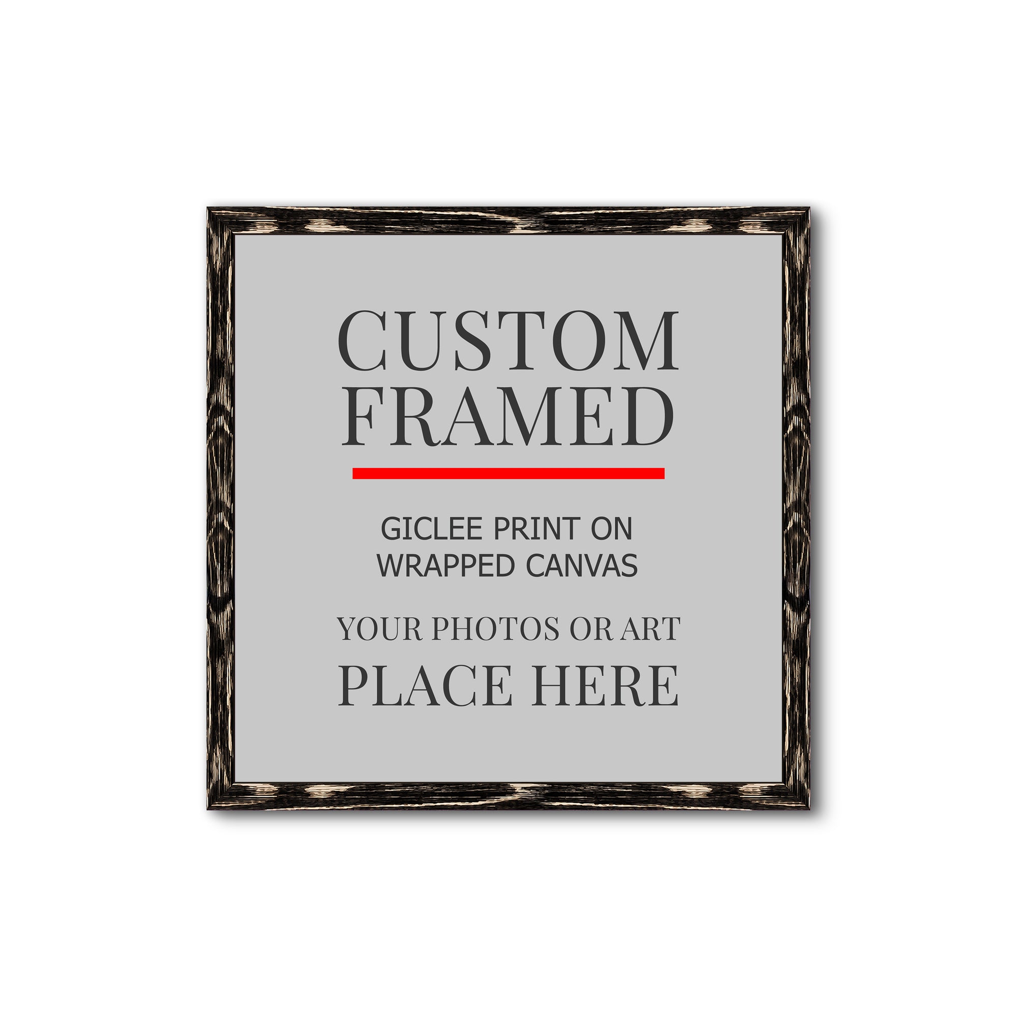 Square Custom Rustic Frames - Gallery Wrapped Canvas or Prints