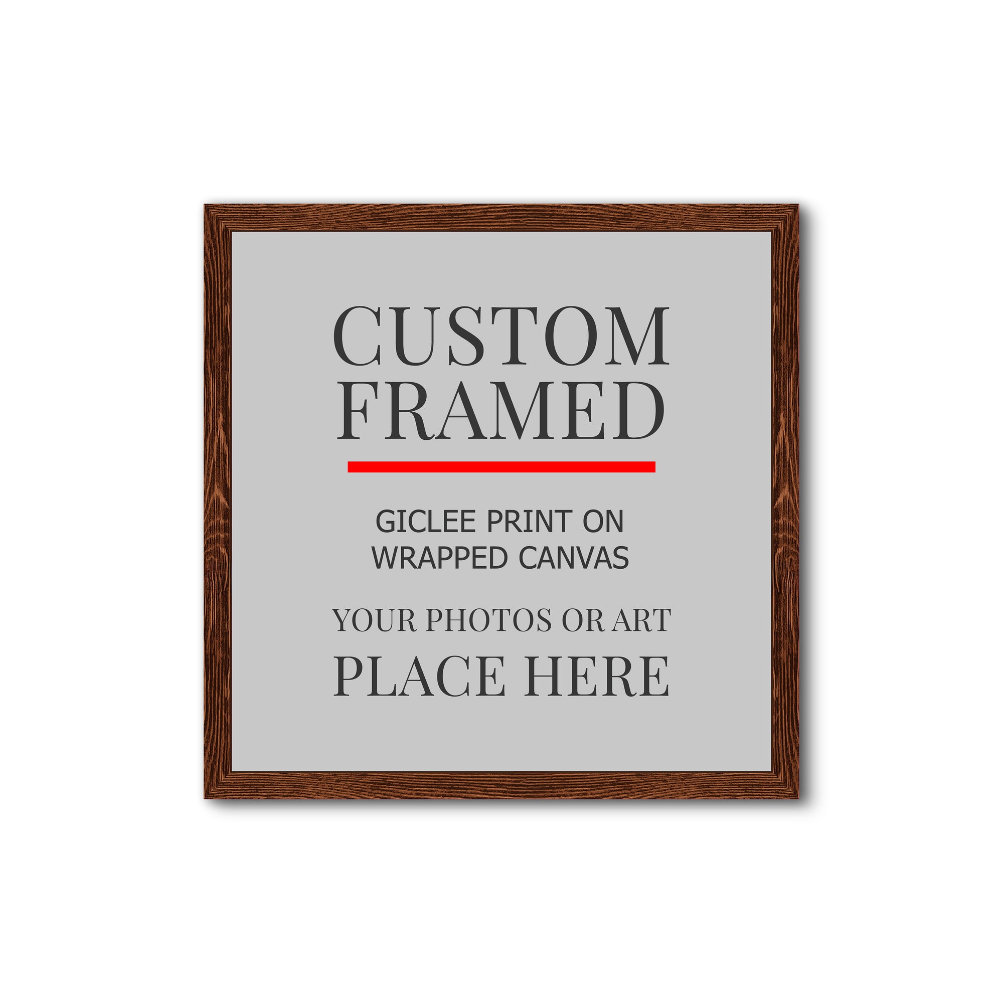 Square Custom Rustic Frames - Gallery Wrapped Canvas or Prints