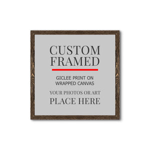 Square Custom Rustic Frames - Gallery Wrapped Canvas or Prints