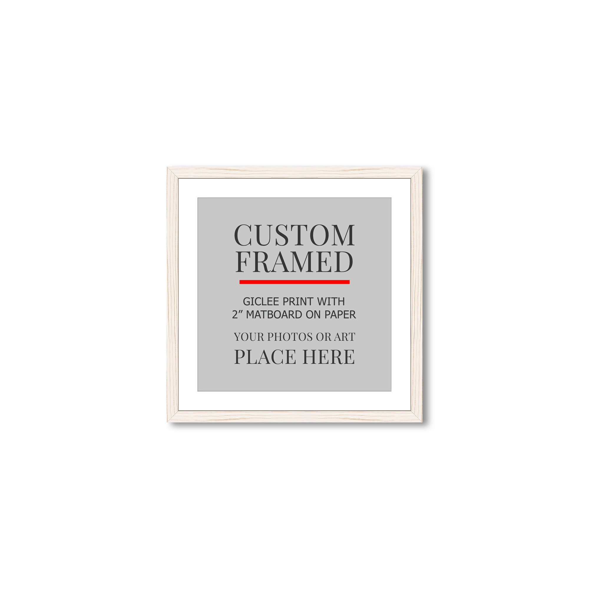 Square Custom Rustic Frames - Gallery Wrapped Canvas or Prints