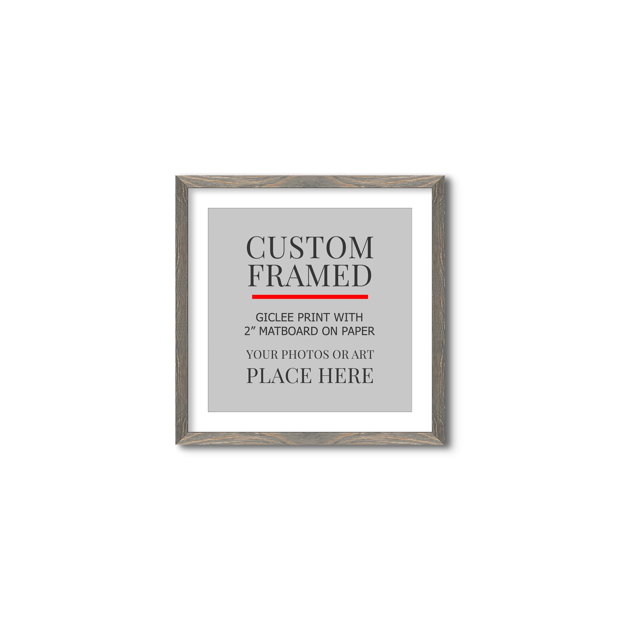 Square Custom Rustic Frames - Gallery Wrapped Canvas or Prints