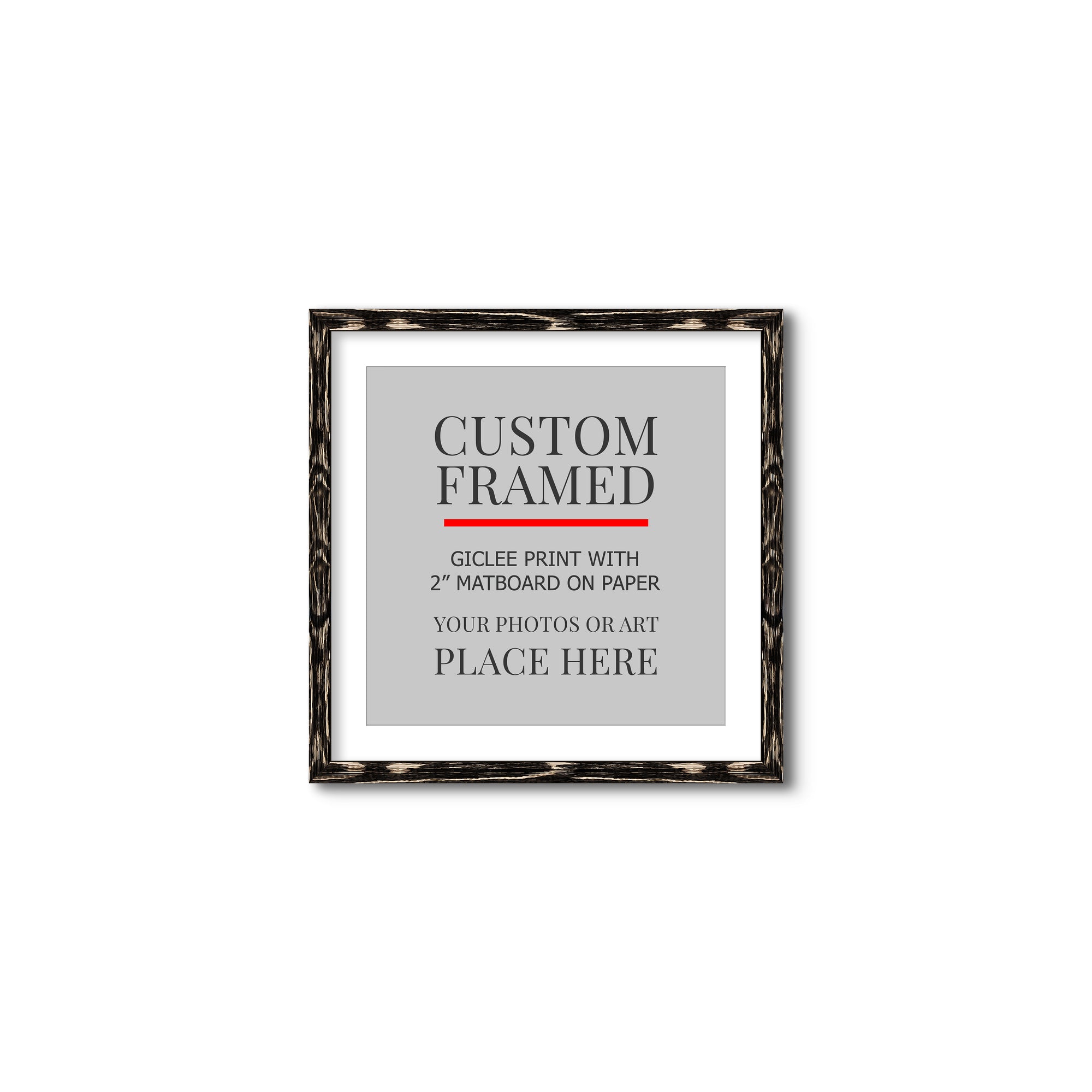 Square Custom Rustic Frames - Gallery Wrapped Canvas or Prints