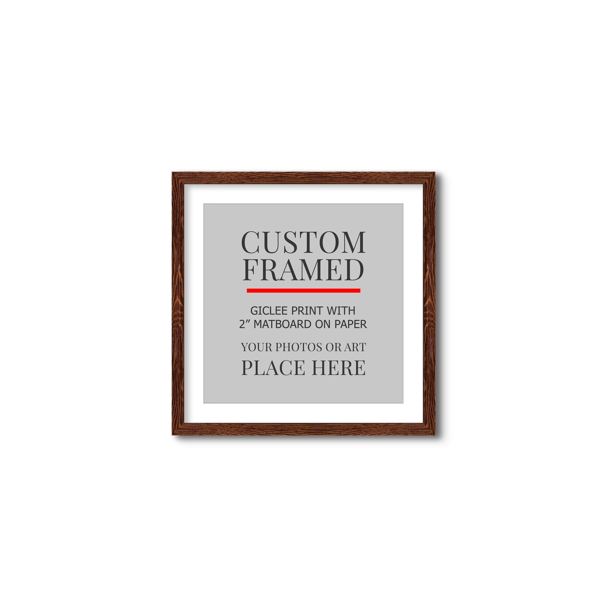 Square Custom Rustic Frames - Gallery Wrapped Canvas or Prints