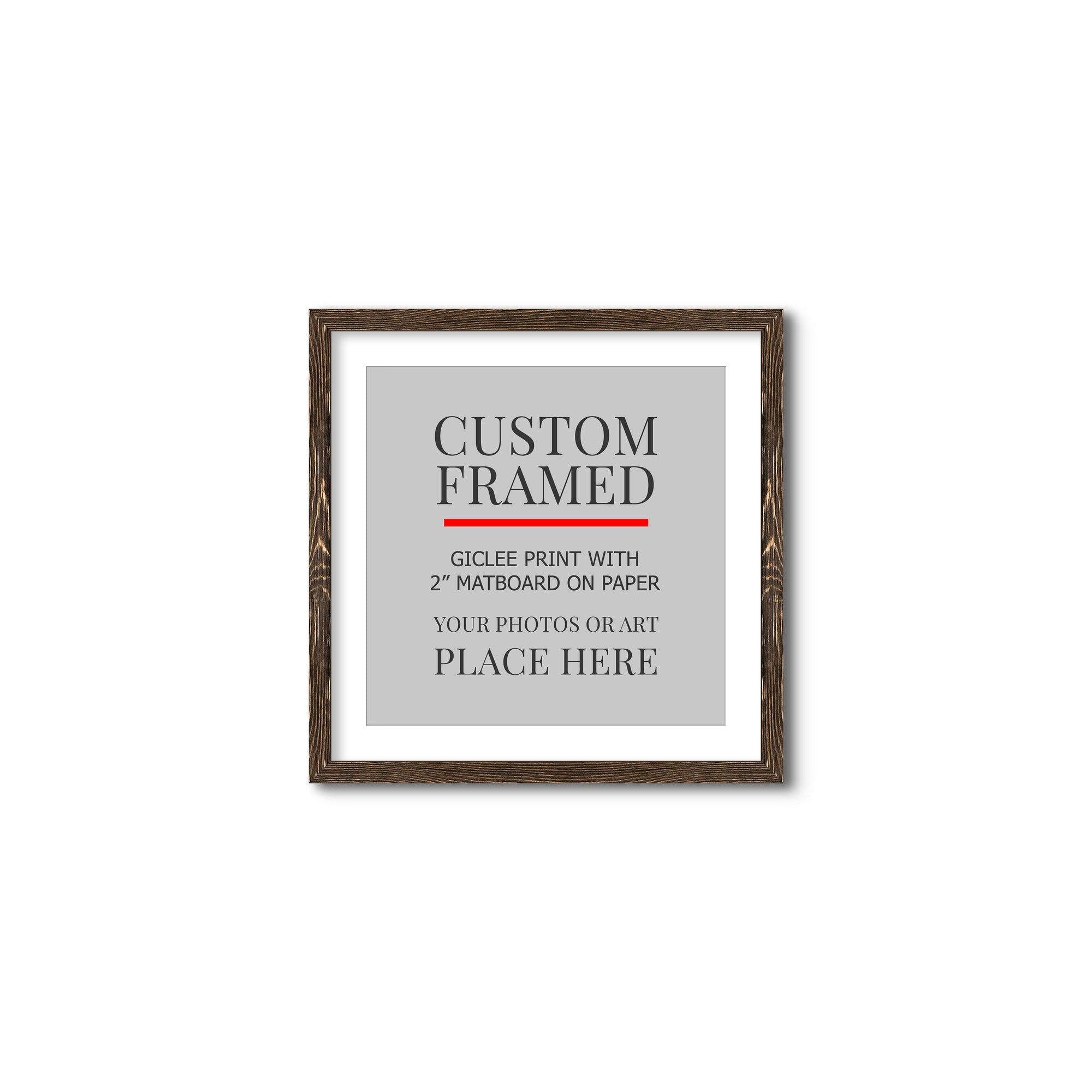 Square Custom Rustic Frames - Gallery Wrapped Canvas or Prints