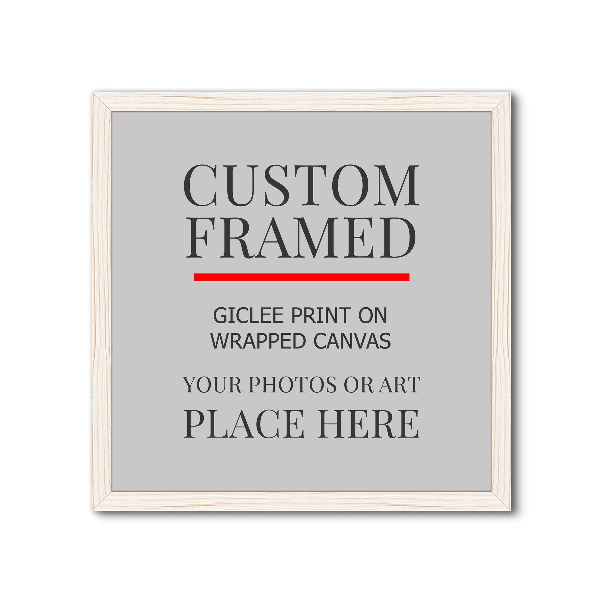 Square Custom Rustic Frames - Gallery Wrapped Canvas or Prints