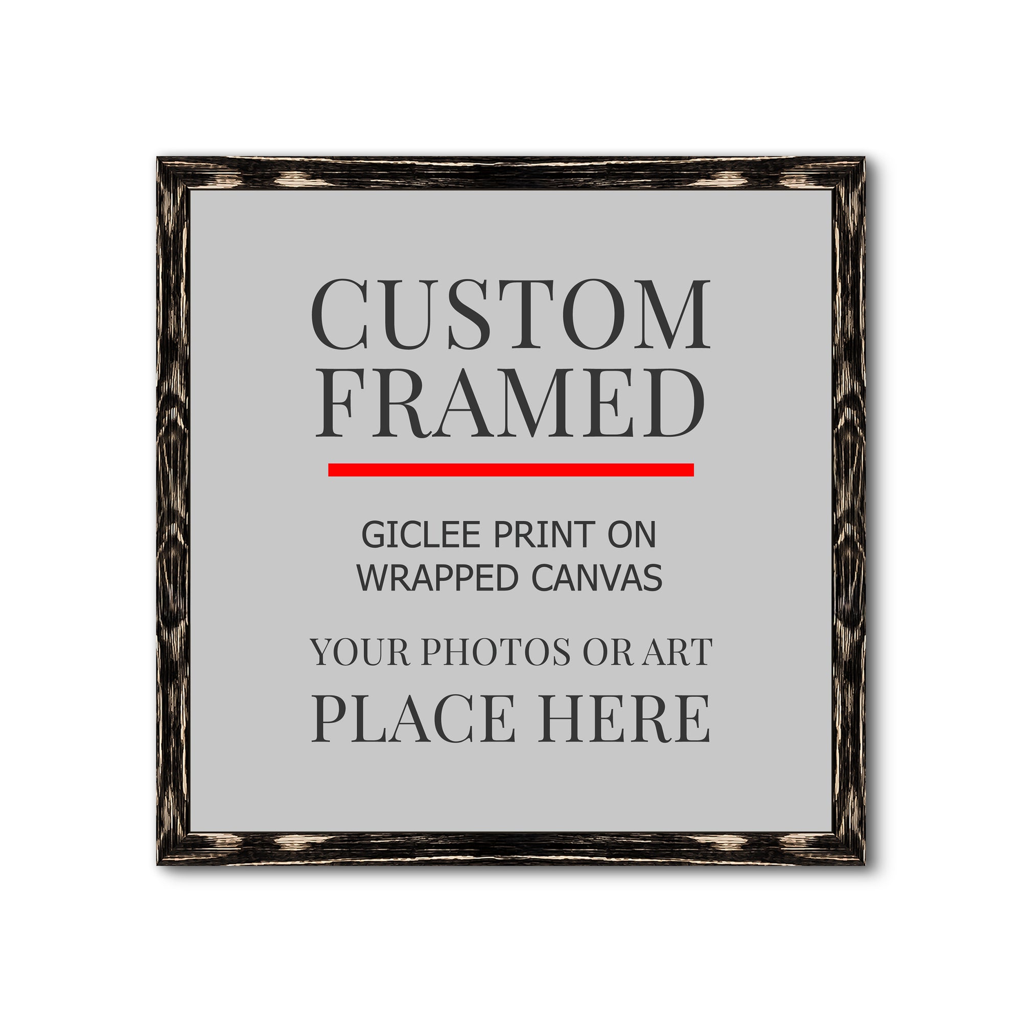 Square Custom Rustic Frames - Gallery Wrapped Canvas or Prints