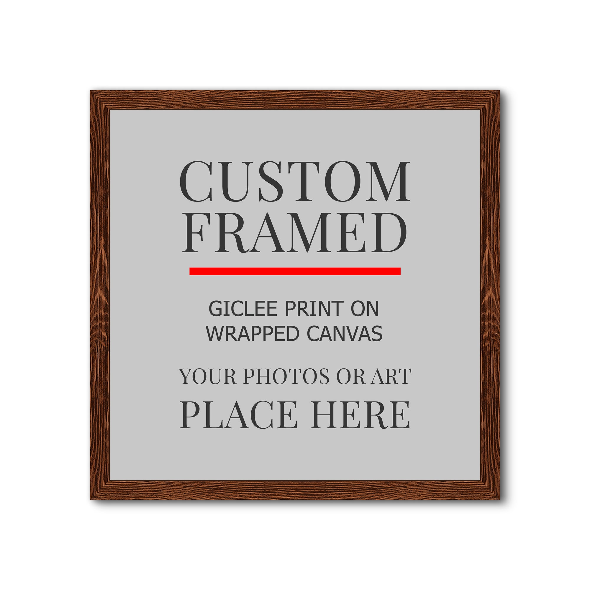 Square Custom Rustic Frames - Gallery Wrapped Canvas or Prints