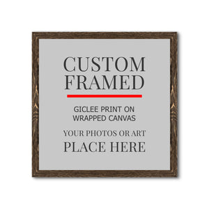 Square Custom Rustic Frames - Gallery Wrapped Canvas or Prints