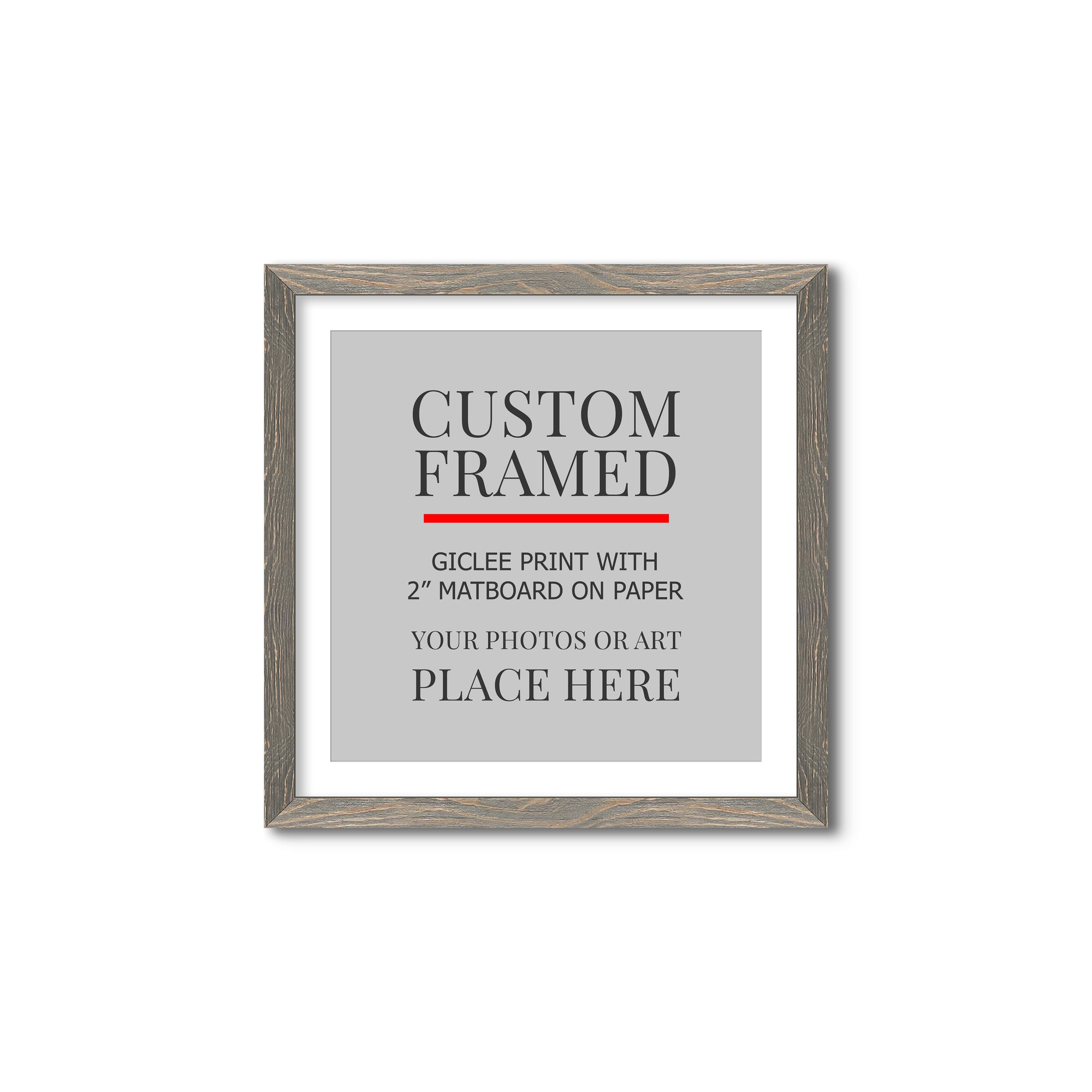 Square Custom Rustic Frames - Gallery Wrapped Canvas or Prints