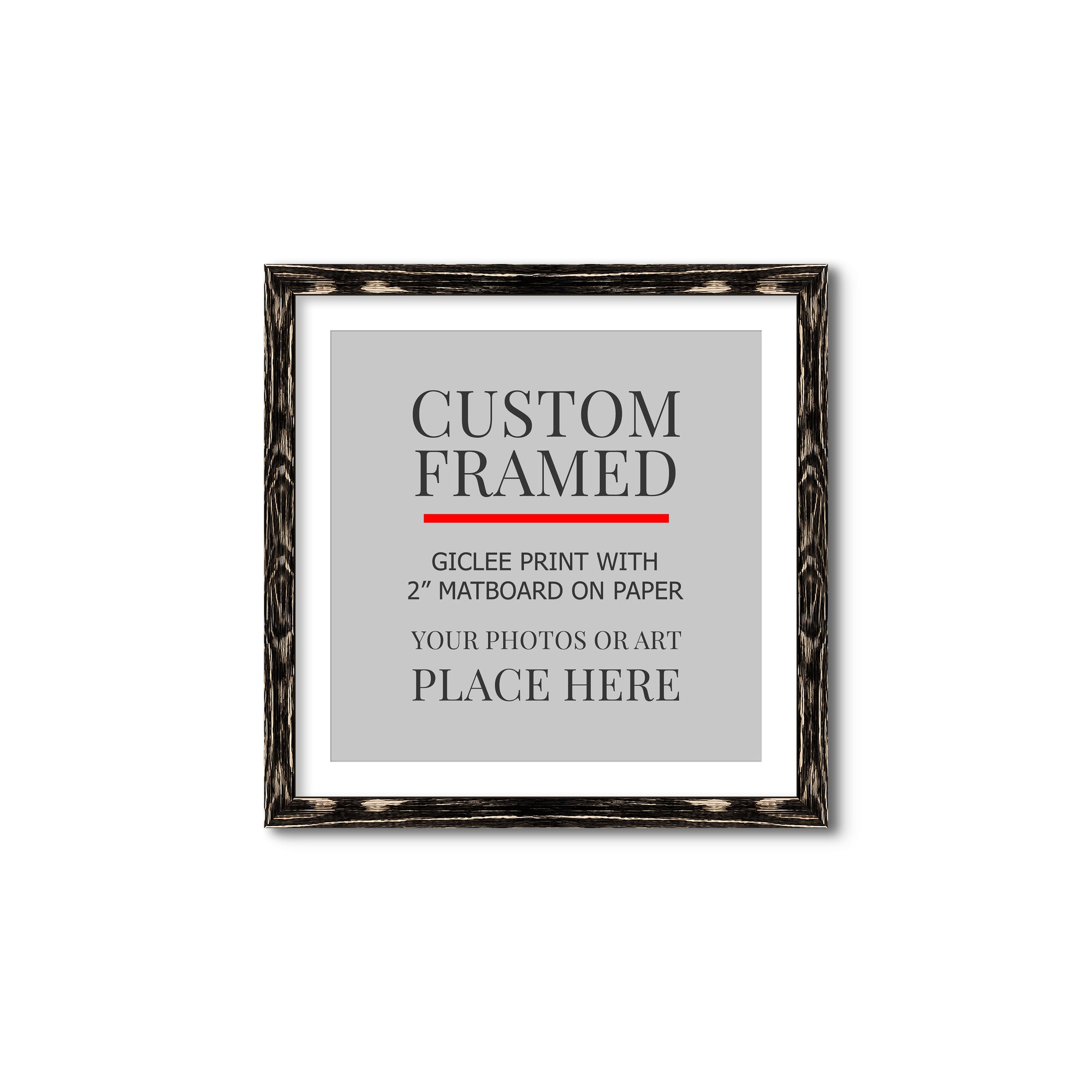 Square Custom Rustic Frames - Gallery Wrapped Canvas or Prints