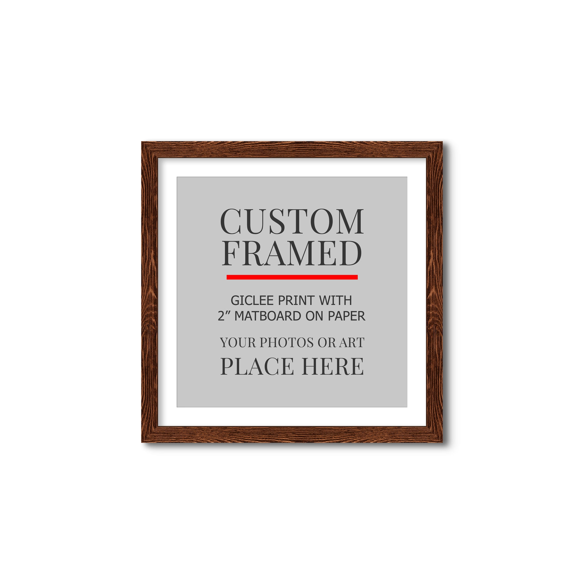 Square Custom Rustic Frames - Gallery Wrapped Canvas or Prints