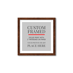 Square Custom Rustic Frames - Gallery Wrapped Canvas or Prints