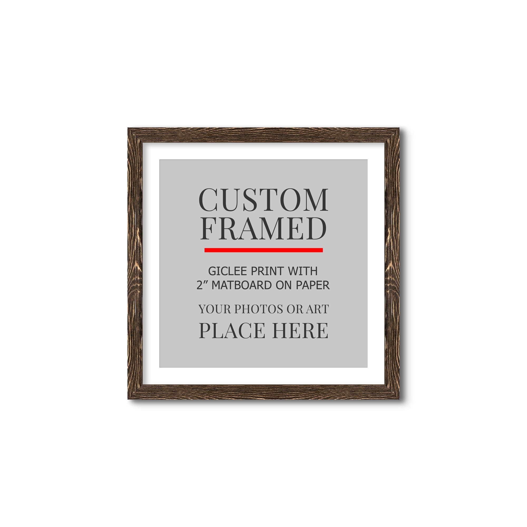 Square Custom Rustic Frames - Gallery Wrapped Canvas or Prints
