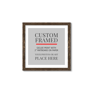 Square Custom Rustic Frames - Gallery Wrapped Canvas or Prints