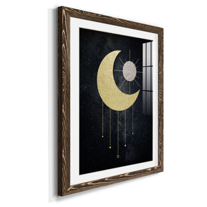 Jeweled Moon - Premium Framed Print - Distressed Barnwood Frame - Ready to Hang