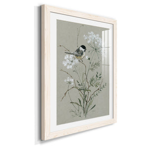Bouquet of Grace Bird I - Premium Framed Print - Distressed Barnwood Frame - Ready to Hang