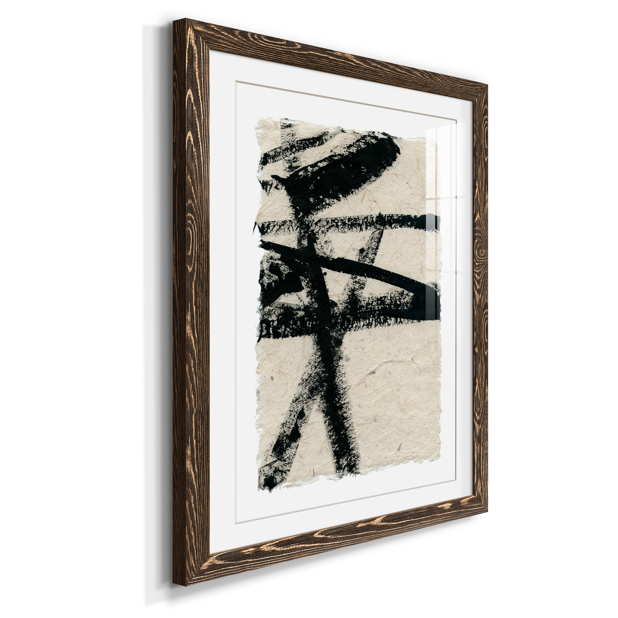 Lines Crossed III - Premium Framed Print - Distressed Barnwood Frame - Ready to Hang