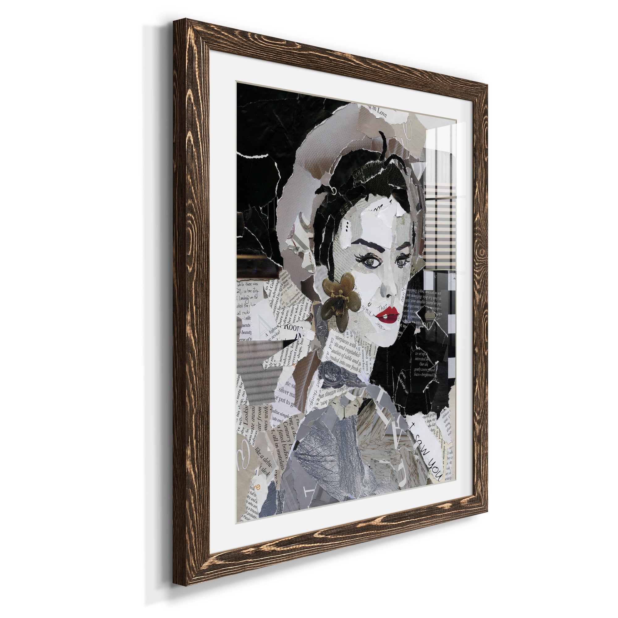 Runway Pause - Barnwood Framed Art Print